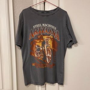 Motorcycle Steel Machines Arozona Cotton On Garments T-shirt Size XS Distressed